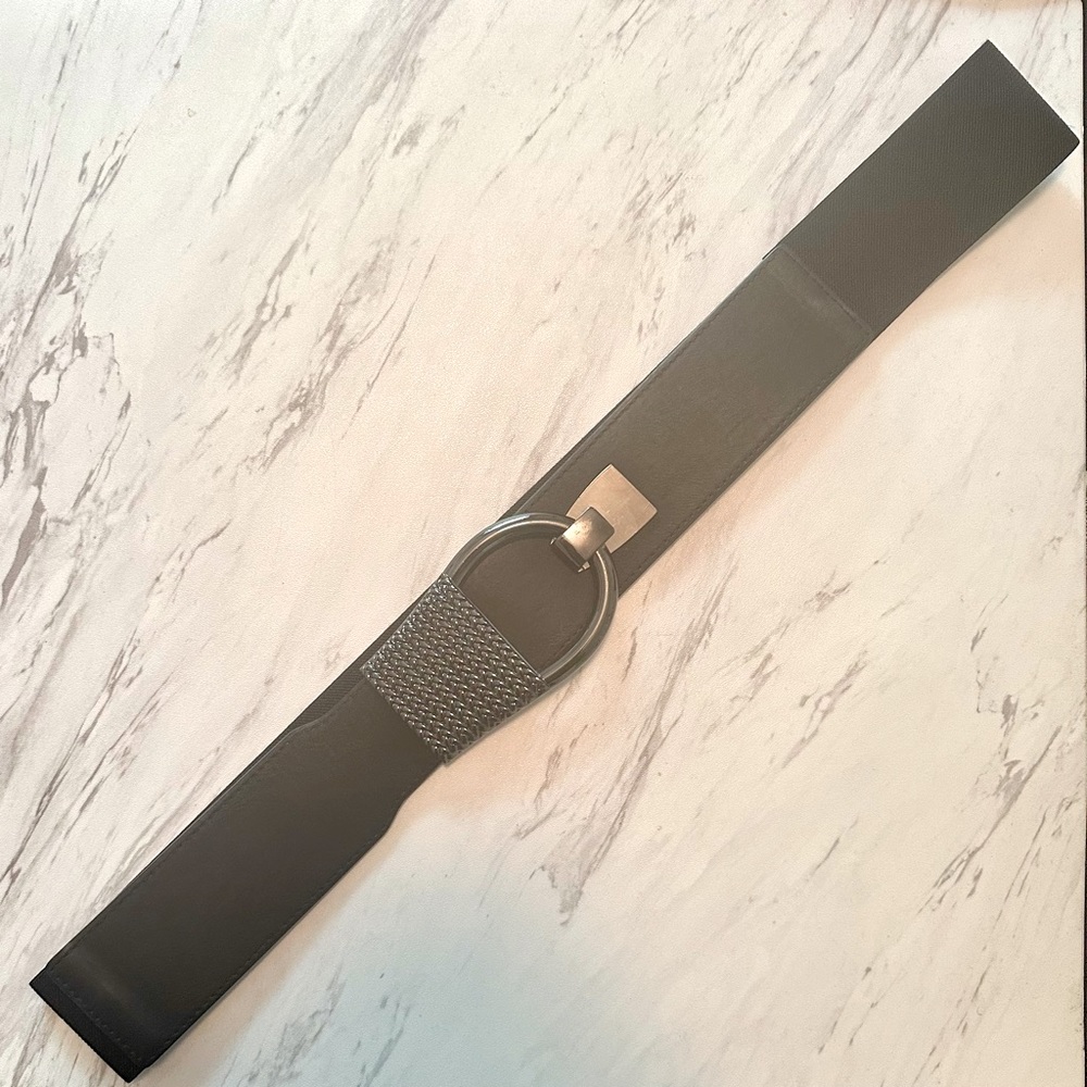 Plus Size Wide Stretchy Black Belt
